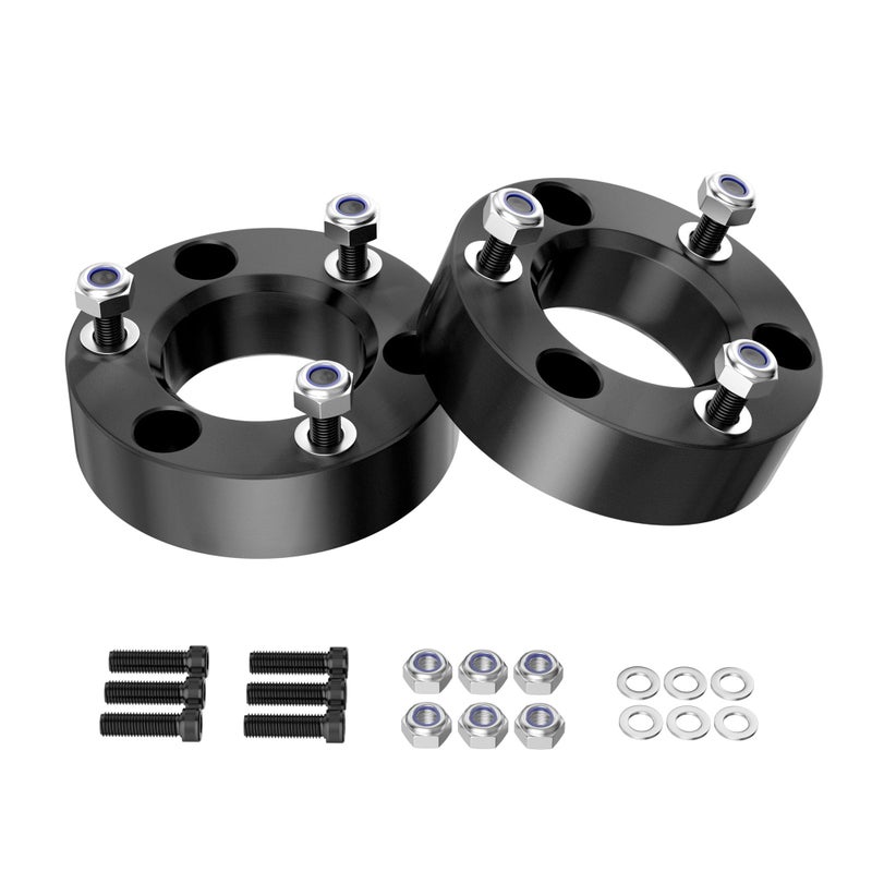 Richeer 2.5 inch Leveling Lift Kit Compatible with 2004-2026 F150, Leveling Lift Kit for 2004-2026 F150 2WD 4WD, 2003-2018 Expedition Forged Front Strut Spacers Raise the Front of your F150 by 2.5" - Image 1